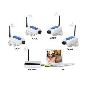   DIGITAL Camera Security system PC Monitor WIFI CCTV CAM & Receiver