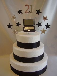   Computer/stars Birthday Cake Topper Decoration.Num​ber Choices