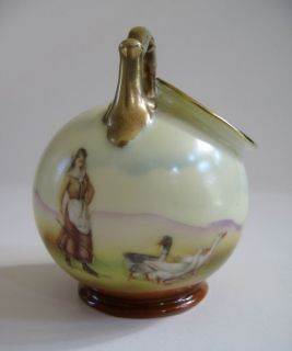 Royal Bayreuth GOOSE GIRL China Salt Scuttle