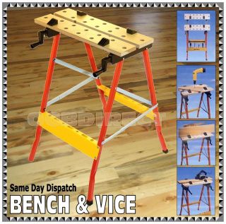 Heavy Duty Work Bench Stand & Vice Load 100 Kg Folding