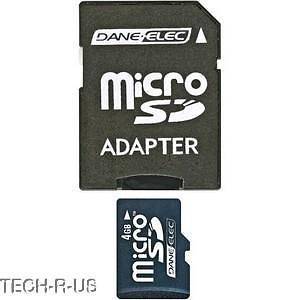 Dane Elec DA 2IN1 04G R 4GB microSD High Capacity (microSDHC) Card 
