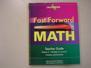 Fast Forward Math Teacher Guide Volume 2 California Harcourt ISBN 