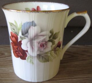Royal Devon Fine Bone 1 Coffee Mug Cup Roses White Nice