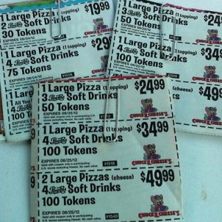 chuck e cheese coupons in Gift Cards & Coupons