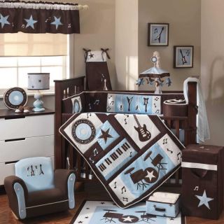 Rock N Roll 5 Piece Baby Crib Bedding Set by Lambs & Ivy