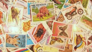 Stamps   100 Nicaragua   Country   Packets   Lot   Stamp Packet 