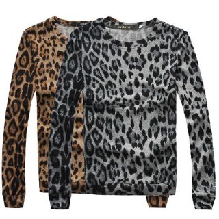 NWT Mens Casual Slim Fit Leopard Shirt T shirts Tee Shirt V124 3SIZE 