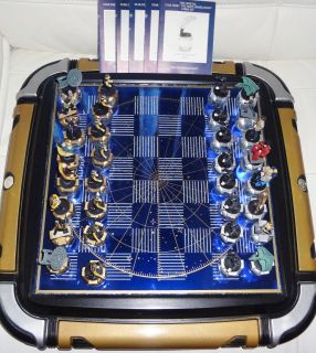 Franklin Mint Star Trek The Next Generation Chess Set PRISTINE COND 
