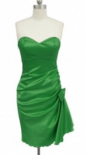 BL1092 EMERALD GREEN SIDE PLEATED STRAPLESS PADDED BRIDESMAID PARTY 