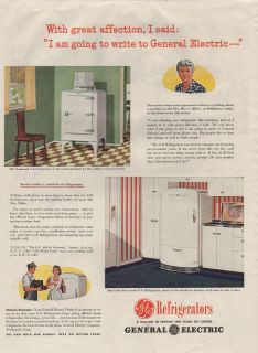1945 VINTAGE GENERAL ELECTRIC REFRIGERATORS WITH GREAT AFFECTION PRITN 