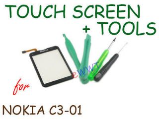 Original Replacement LCD Touch Screen Glass Part + Tools for Nokia C3 