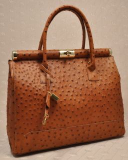 ostrich leather handbag in Handbags & Purses