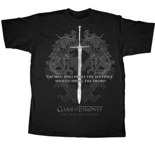 Game Of Thrones HBO The Almighty Sword TV Show Adult T Shirt Tee