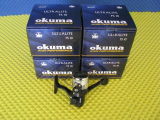 OKUMA ULTRALITE FS10 SPINING REEL ICE FISH REEL FOUR (4) PACK