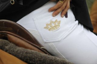 HKM Pisa White Competition Breeches   To Size 20