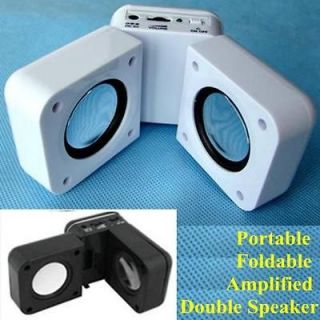 Mini USB Portable Foldable Amplified Double Speakers For IPod  DVD 