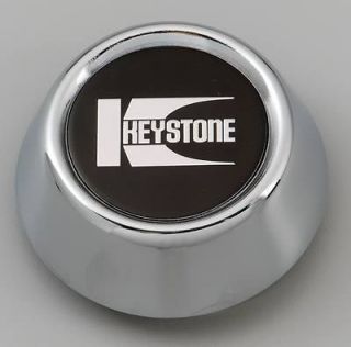   Center Cap Bolt On Flat Chrome Steel KC0271 Keystone Logo Set of 2