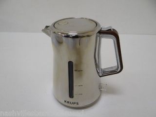 KRUPS BW600 Silver Art Collection 2 Quart Electric Kettle, Stainless 