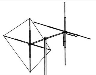 Small Beam Antenna   MaCo Y Quad   Dual Polarity