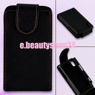 BLACK LEATHER CASE COVER POUCH FOR SAMSUNG TOCCO F480