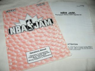 Midway NBA JAM Video Arcade Game MANUAL Original