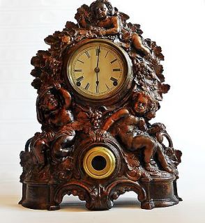 antique clock cast iron