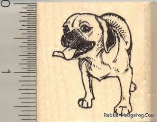 Puggle dog Rubber Stamp H11817 WM pug beagle mix