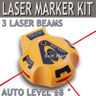 Self Level Laser Marker Liner 3 Beam Plumb Tool Pin Fix
