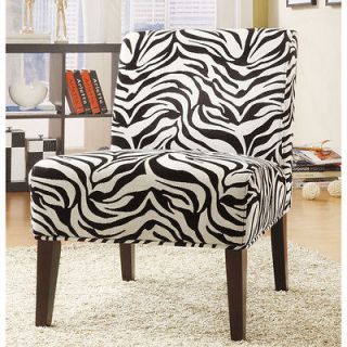 Decorative Zebra Print Armless Lounge Chair