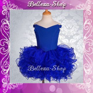 pcs Girls Royal Blue Cupcake National Pageant Dress SZ 9 10