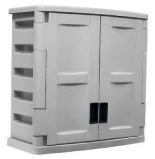 Suncast C2800G Utility 2 Door Wall Cabinet Home Storage Organization 