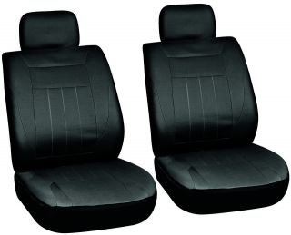 Piece Solid Black Front Car Seat Cover Set Bucket Chairs Free 