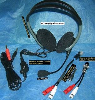 W2ENY Two Ear Headset w Boom Microphone for Icom IC7000 IC706 IC703 