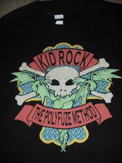 KID ROCK The Polyfuze Method Skull T Shirt **NEW