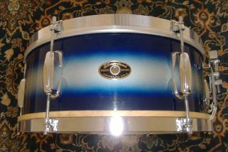 Vintage Slingerland 5X14 MAHOGANY Snare BLUE TO SILVER DUCO 