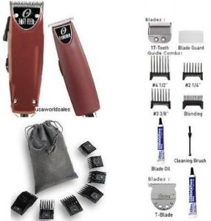 Oster Fast Feed + T Finisher + 10pc Combs Clipper Combo