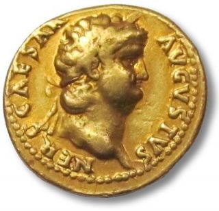 Gold AU AV aureus Nero, IVPPITER CVSTOS, 64 65 A.D. in great 