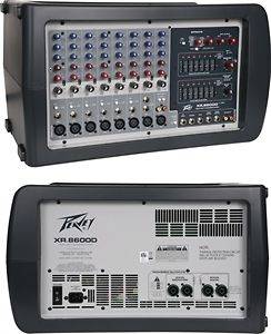 PEAVEY XR8600D Pro Powered Mixer w/pair of 600 Watt amplifiers, dual 