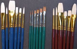 18 FINE ART PAINT BRUSHES FOR ACRYLIC, OIL, WATERCOLORS