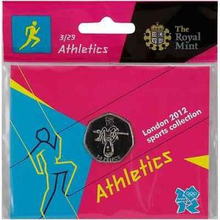 The Royal Mint London 2012 Sports Collection Athletics 50p Coin