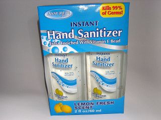 Assured Instant Hand Sanitizer Vitamin E Lemon Fresh Scent Two 2 Oz 