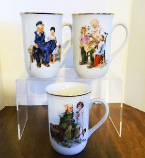   1986 Museum Collections Mugs ~ Inspired By The Art Of Norman Rockwell