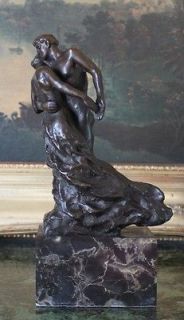 Lovers Dancers Rodin Museum Classic Signed Bronze Marble Statue Art 