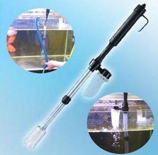New Aquarium Battery Syphon Auto Fish Tank Vacuum Gravel Water Filter 