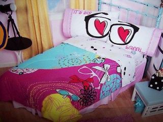   Comforter & Sheet Set 4 pc Sonny with Chance Polkadots Pink Aqua New