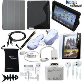   ACCESSORY BUNDLE FOR APPLE IPAD 3 3RD GEN COVER CASES SKINS CHARGERS