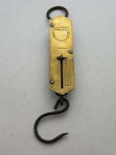Vintage Salters Improved Spring Balance Fishing Scale 24lbs Brass 