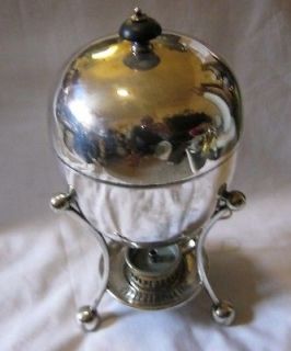   silver plated egg coddler with burner by Walker and Hall Sheffield