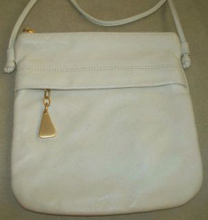 AMERICANA BY SHARIF BONE LEATHER SHOULDER BAG, EXCELLENT CONDITION