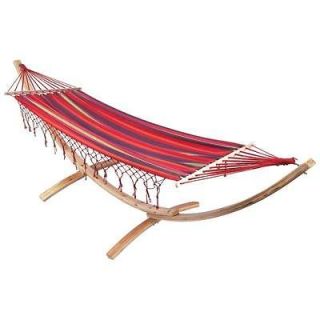 NEW Club Fun 6 1/2 ft Hammock with 10 ft Long Wood Stand Max Weight 